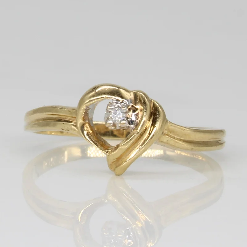 Diamond Heart Ring | 0.01ct | SZ 5.5 |