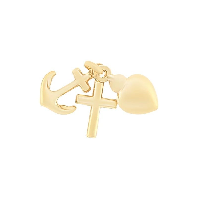 9ct Yellow Gold Charm Faith Hope Charity