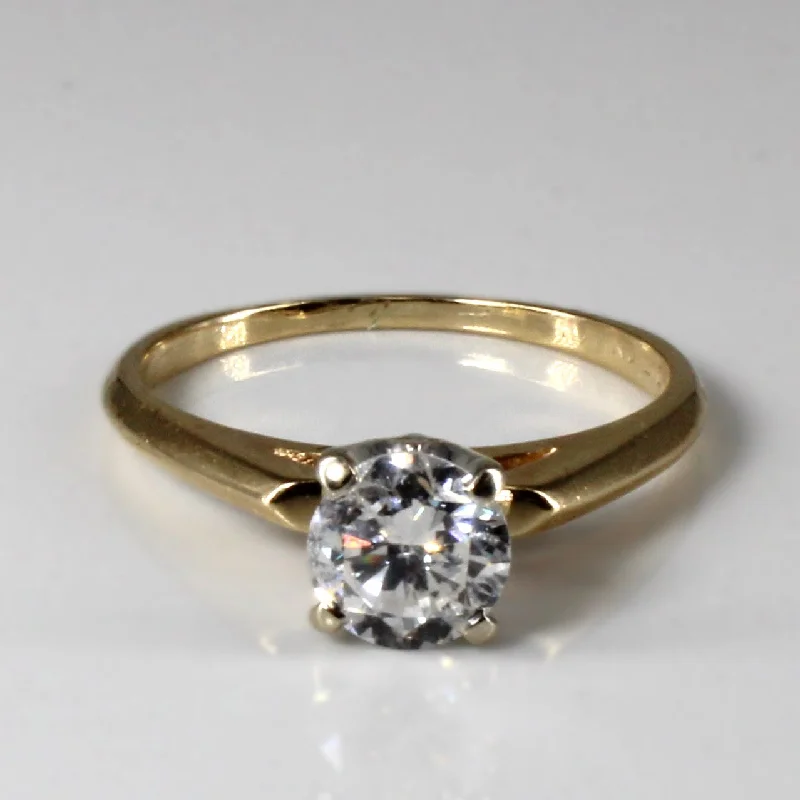 High Set Solitaire Diamond Engagement Ring | 0.95ct | SZ 7.75 |