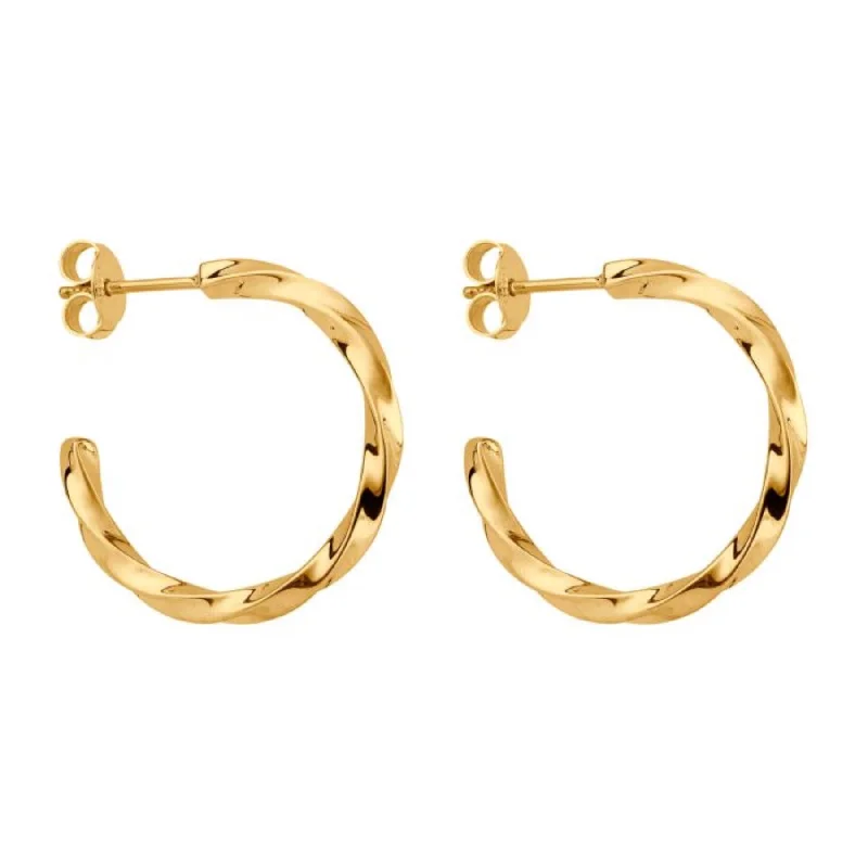 Twisted 3/4 Hoop Earrings