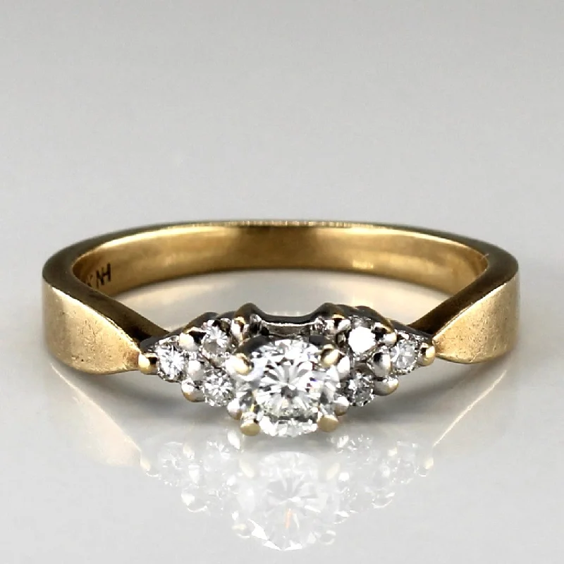 Solitaire with Accents Diamond Ring | 0.35ctw | SZ 7 |