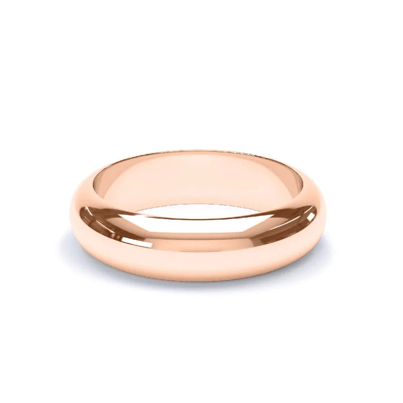 - D Shape Profile Wedding Ring 18k Rose Gold