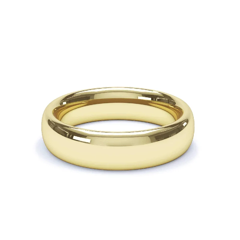 - Regular Court Profile Wedding Ring 9k Yellow Gold