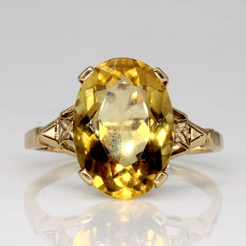 Citrine Cocktail Ring | 4.75ct | SZ 8.75 |