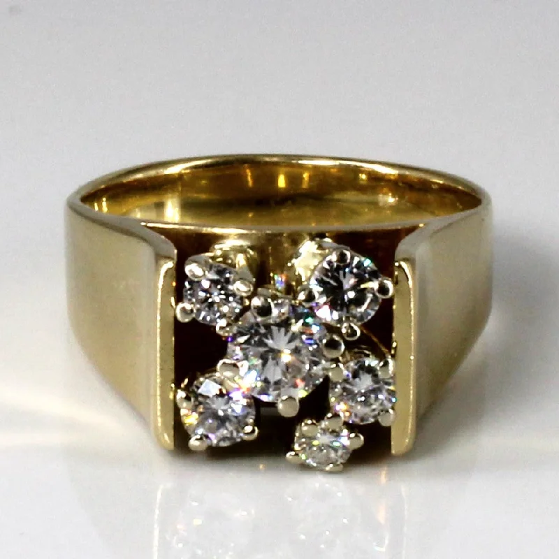 High Set Diamond Cluster Ring | 0.77ctw | SZ 8 |