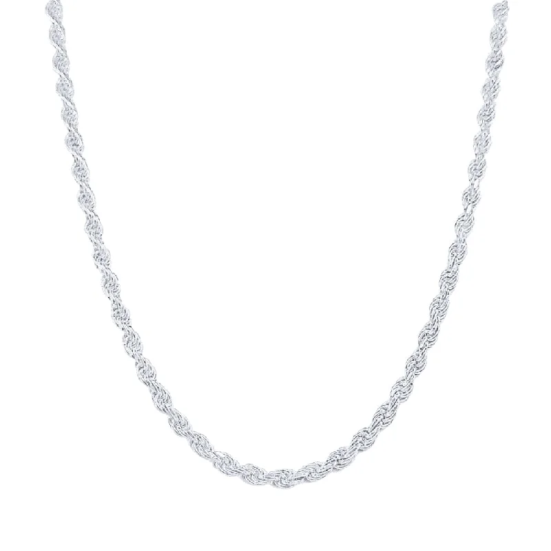 60cm Sterling Silver Rope Chain Necklace