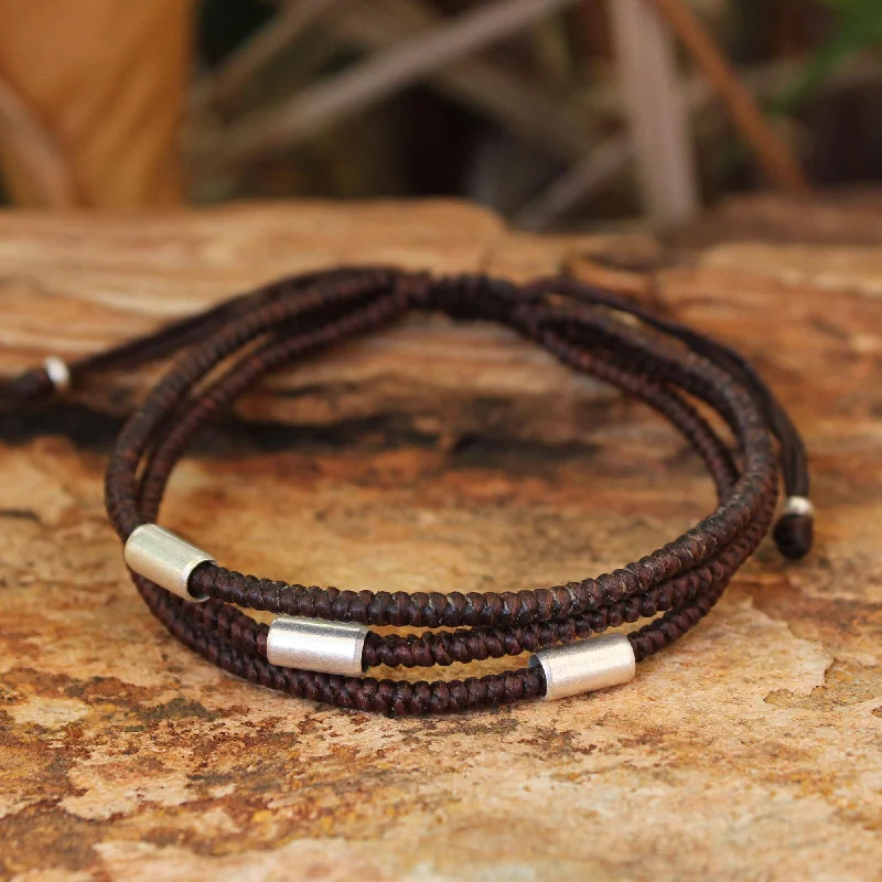 Hill Tribe Friend Silver Braided Bracelet