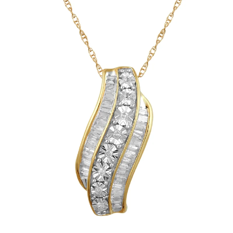 9ct Yellow Gold 0.25ct Diamond Pendant