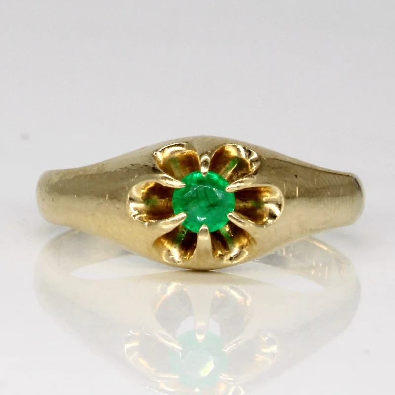 Claw Set Emerald Ring | 0.10ct | SZ 5.25 |