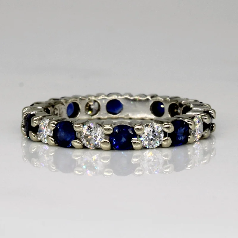 Sapphire & Diamond Eternity Ring | 1.00ctw, 0.85ctw | SZ 6.75 |