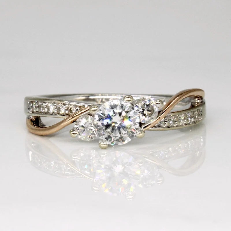 Diamond Waterfall Ring | 0.61ctw | SZ 6.75 |