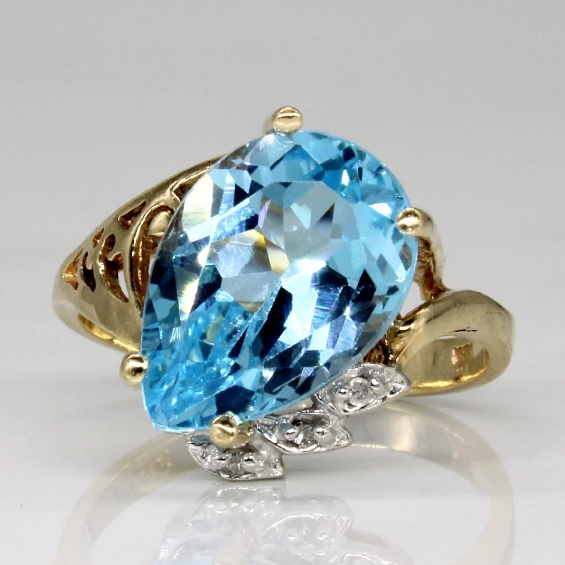 Topaz & Diamond Cocktail Ring | 4.75ct, 0.02ctw | SZ 5.5 |